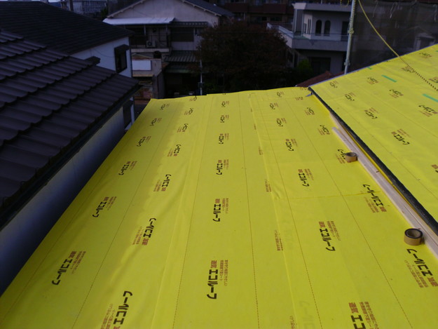 屋根防水シート敷設DSCI0616