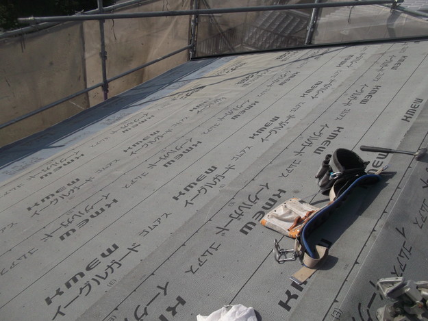 新しいカラーベスト屋根材敷設リフォーム完了までDSCF2568