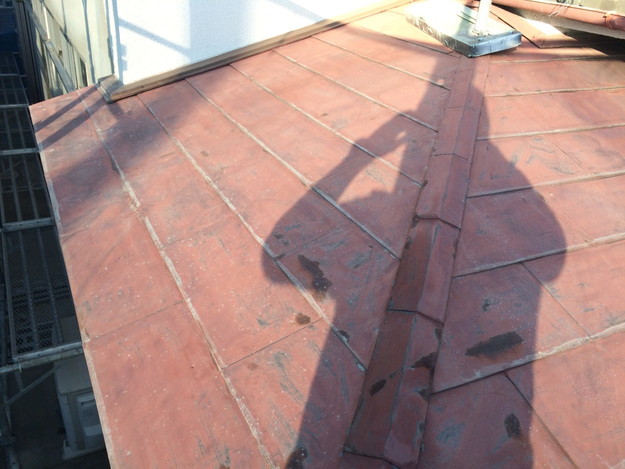 玄関上金属屋根のカバー工法リフォーム施工前1453461183633
