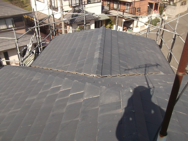 屋根のリフォーム葺き替え工事ビフォーDSCF4167