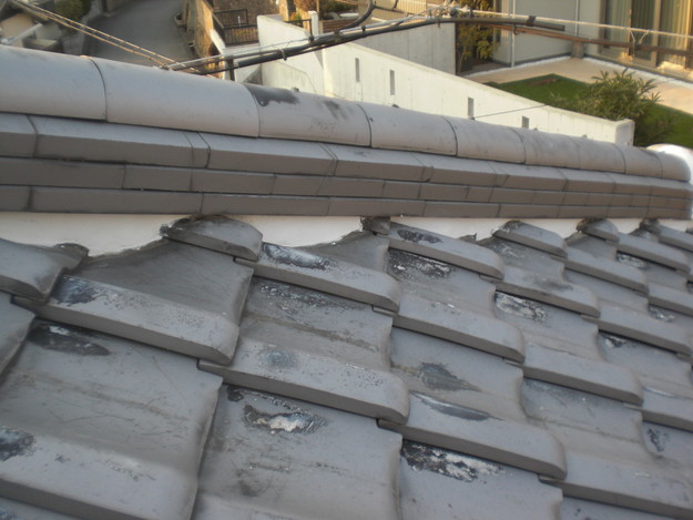 屋根漆喰工事完了CIMG2350