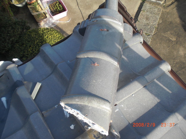 雨漏り・台風対策屋根修理施工中CIMG2596