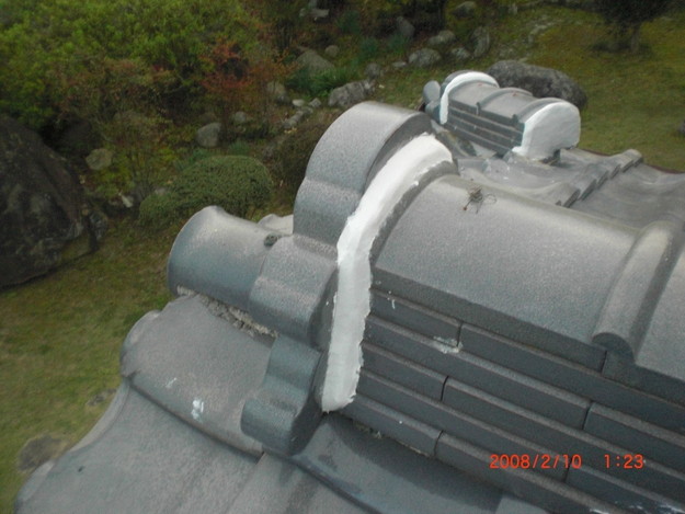 雨漏り・台風対策屋根修理施工中CIMG2607