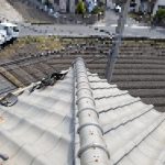 大屋根部隅棟積み直し工事（加古川市）