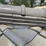 割れ瓦差し替え工事（明石市）