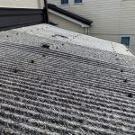 明石市　倉庫の屋根、外壁スレート(アスベスト含有)をガルバリウム鋼板の波板に交換工事！