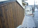焼き板貼り直し　雨漏り箇所