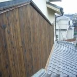 神戸市　雨漏り箇所屋根谷板金及び陸棟メンテナンス工事・外壁焼き板新設工事