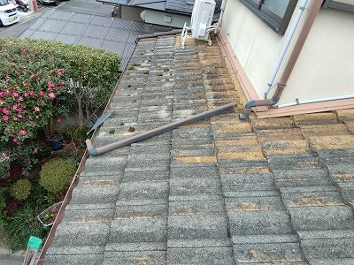 劣化　セメント瓦