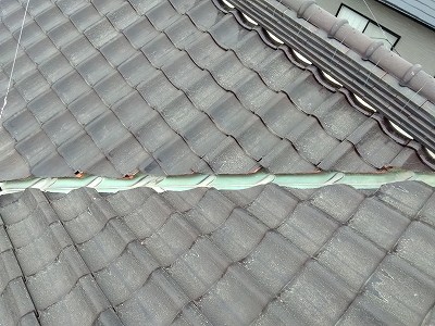 銅板谷板金交換工事
