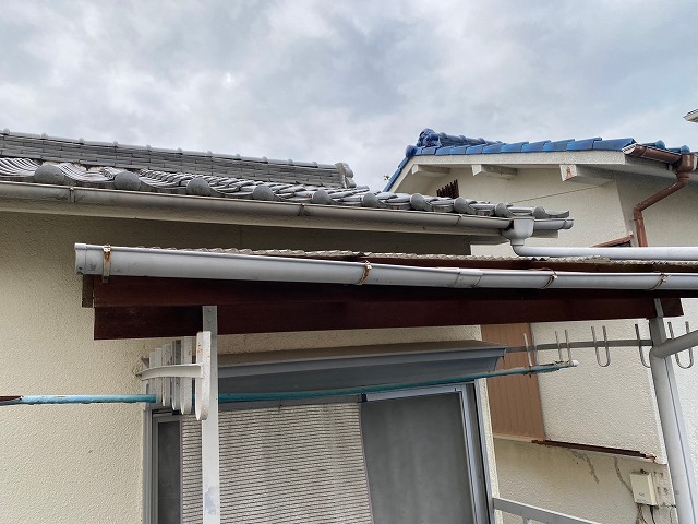 既存バルコニー雨樋