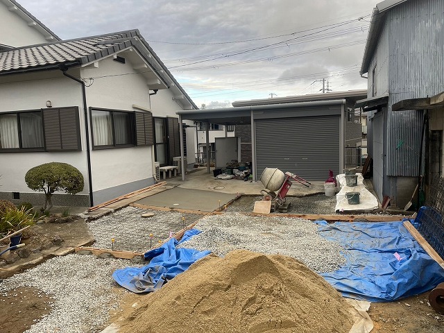生コン打設中