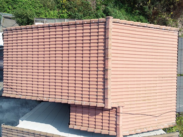 ドローン撮影　施工前　屋根