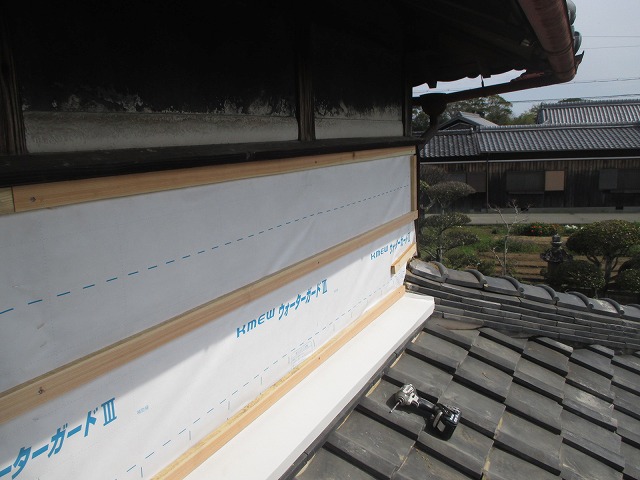 神戸市　ウォーターガード（防水紙）敷設