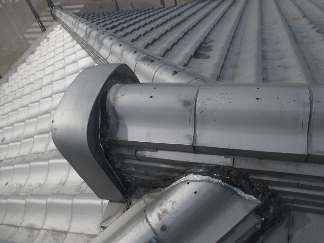 既存経年劣化漆喰箇所