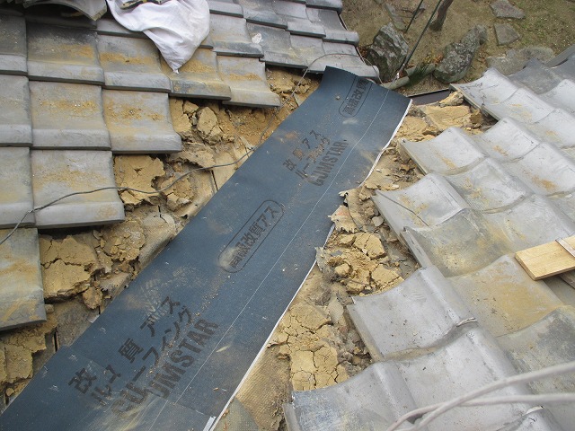 加古川市　防水紙敷設