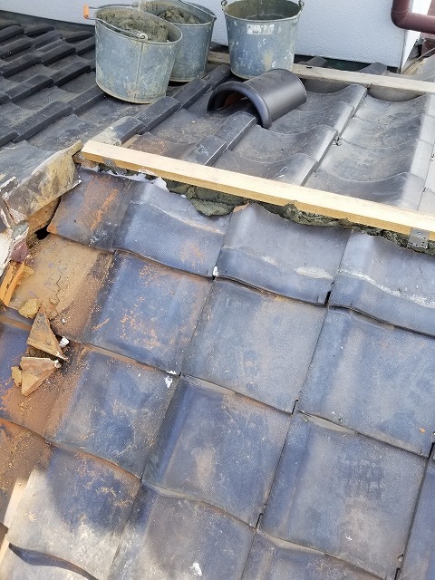 明石市　棟施工　シルガード準備