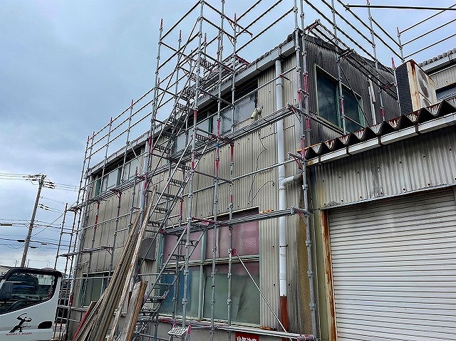 高砂市　工場　足場