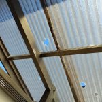 明石市で現地調査 雹被害の波板ポリカ破損を調査|穴あき貫通と洗濯干し場の修繕対策