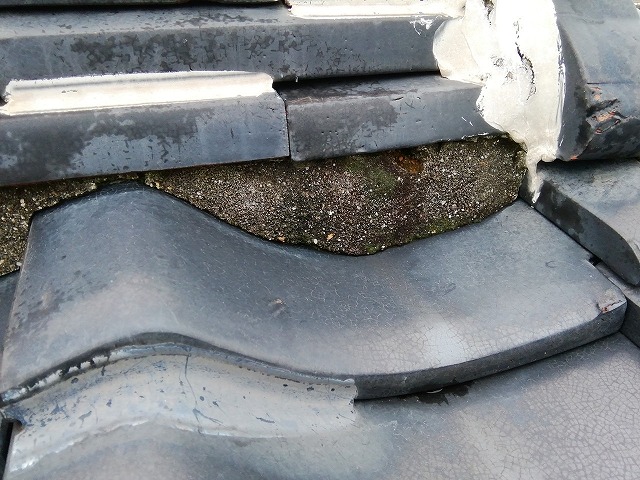 明石市 和瓦 漆喰腐食