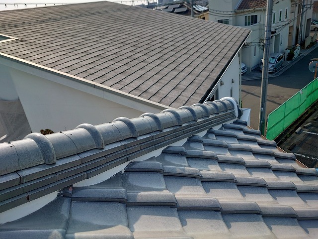 明石市　隅棟漆喰(完成)