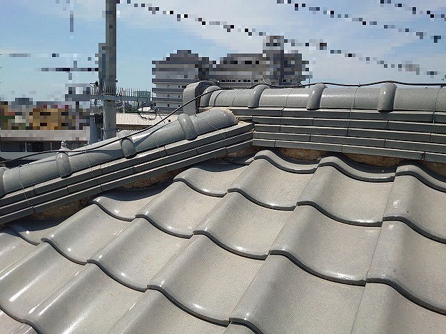 明石市　接合部　漆喰ハツリ