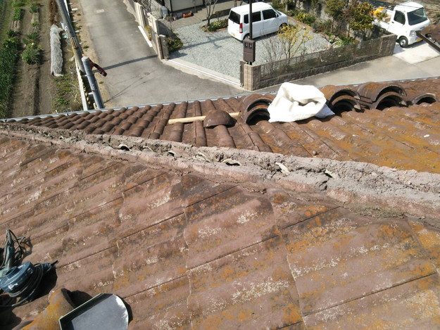 加古川市 既存 棟瓦撤去