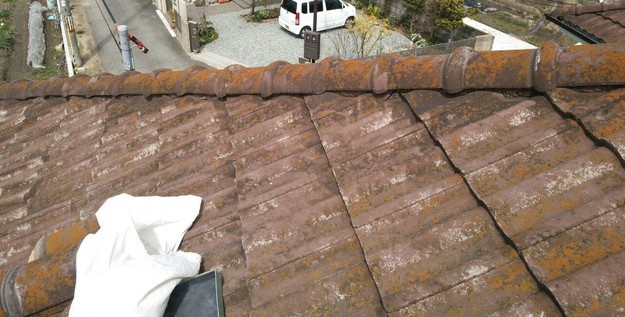 加古川市 棟瓦修理前写真