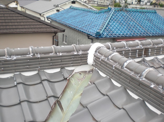明石市　施工前　瓦　屋根　