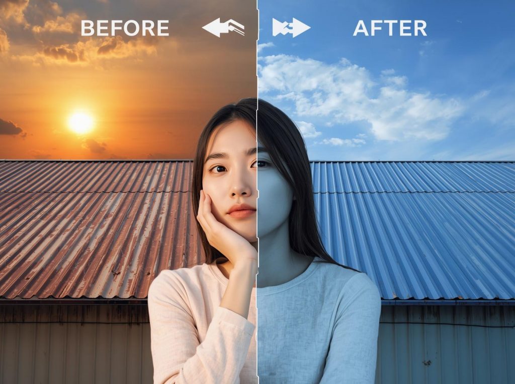 加古川市　工場　暑さ　対策　遮熱塗料　カバー工法