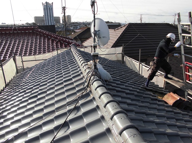 明石市　葺き替え　施工前