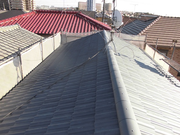 明石市　葺き替え　エアルーフ　施工完了