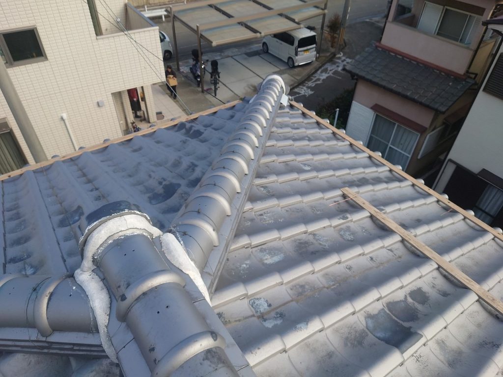 明石市　隅棟　施工前　現場調査
