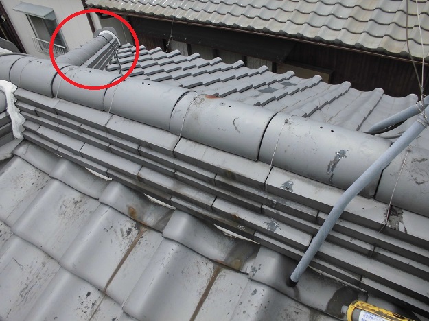 明石市　隅棟　施工前