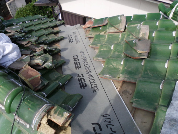 明石市 下地 防水シート 屋根板金工事ステンレス