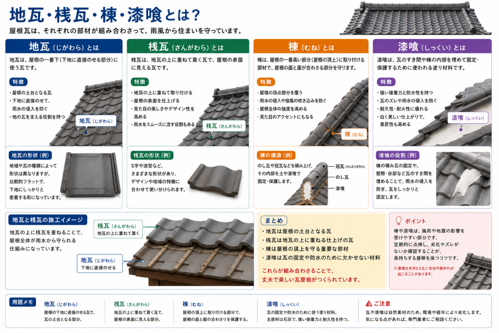明石市 瓦 棟 漆喰 説明
