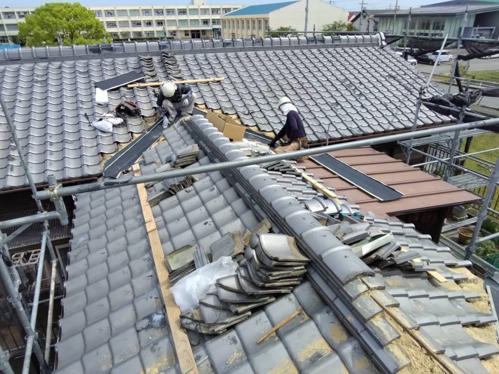 l明石市 谷板金 施工中 点検
