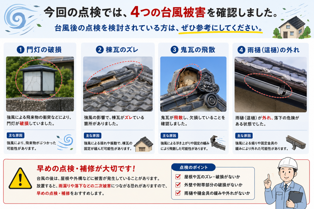 明石市　台風被害　チェック項目