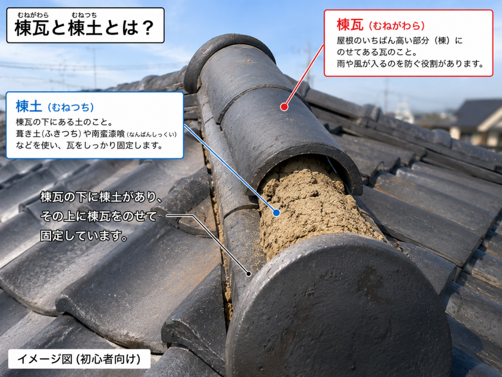 明石市 棟土 棟瓦 説明
