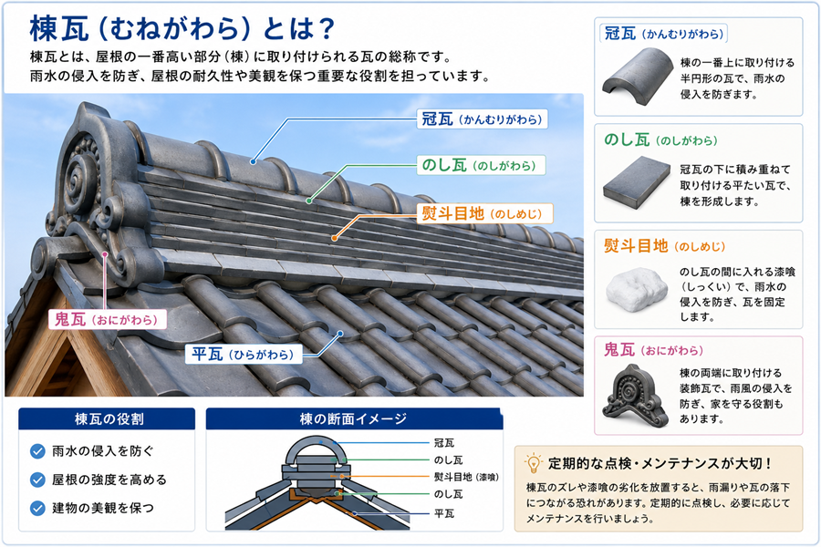 加古川市　棟瓦　説明