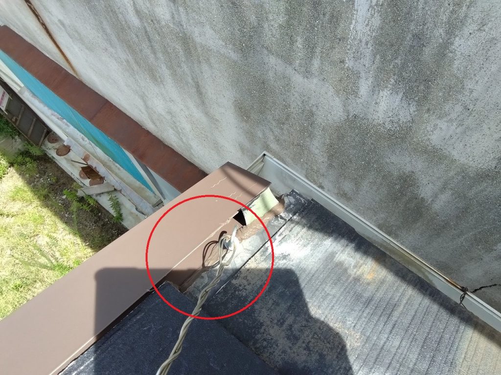 明石市　ケラバ　釘打ち