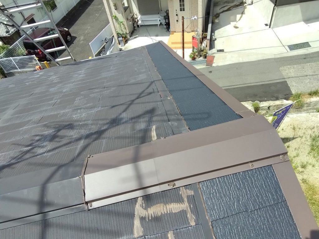 明石市　ケラバ　現調　コーキング