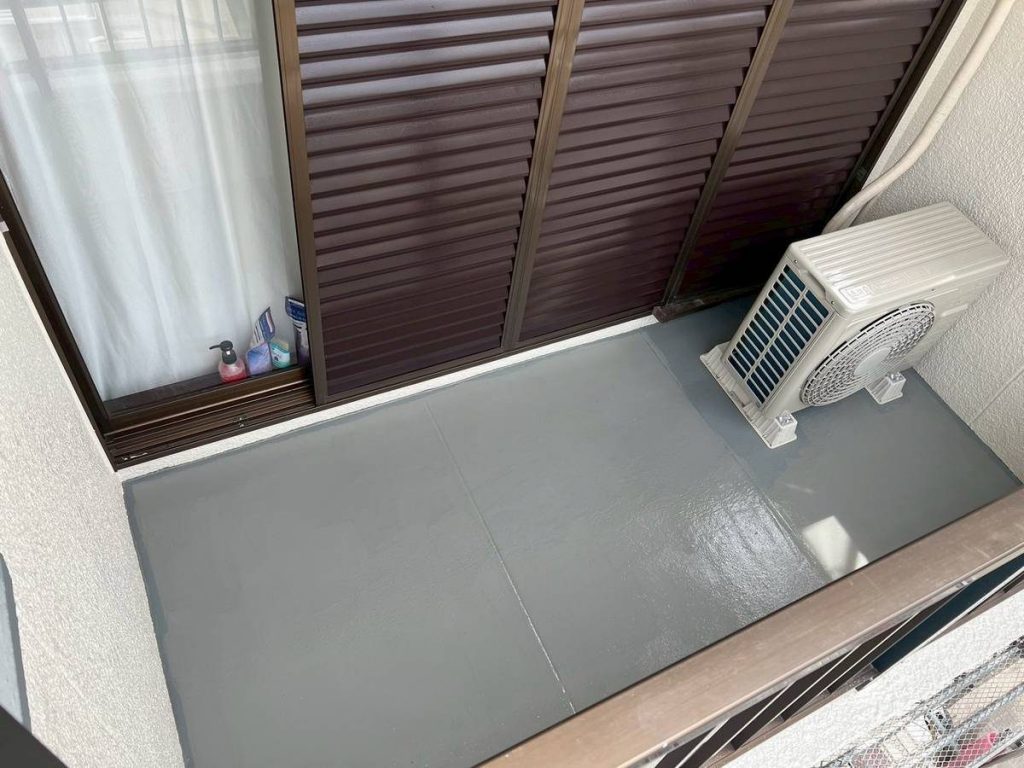 明石市　べランダ　防水工事　施工完了