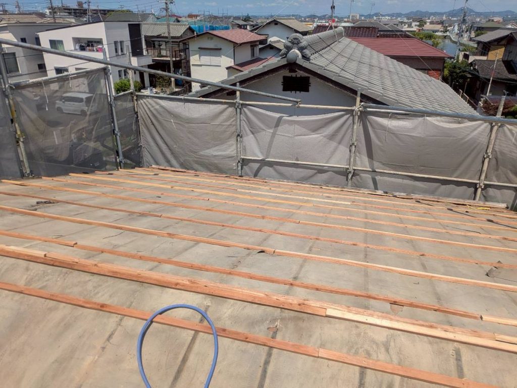 明石市 葺き替え コンパネ
