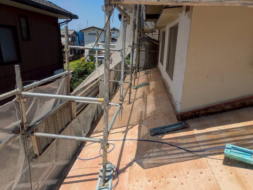明石市 吹上 構造用合板 下屋根
