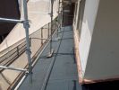 明石市　葺き替え　ゴムアス　施工途中　壁際