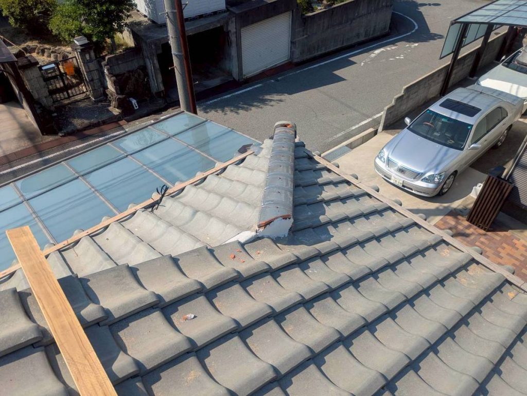 明石市 棟工事 完成 下屋根
