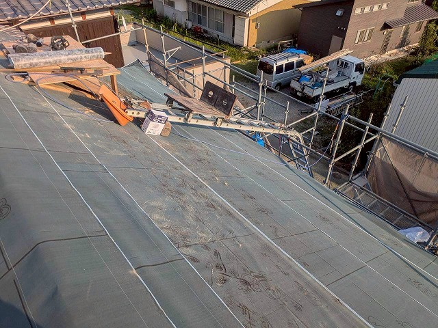 明石市 防水シート 準備 葺き替え