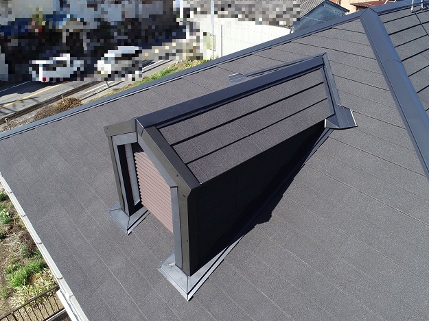 明石市　棟板金施工　カバー工法