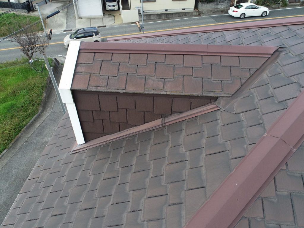 明石市　現地調査　棟板金　浮き
